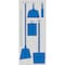 5S Supplies 5S Housekeeping Shadow Board Broom Station Version 12 - Gray Board / Blue Shadows  With Broom HSB-V12-GRAY/BLUE-KIT - alternate 1
